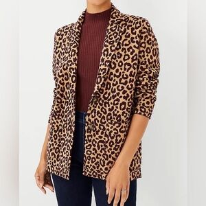 NWT Ann Taylor Leopard Print Women's Jacket Cardigan